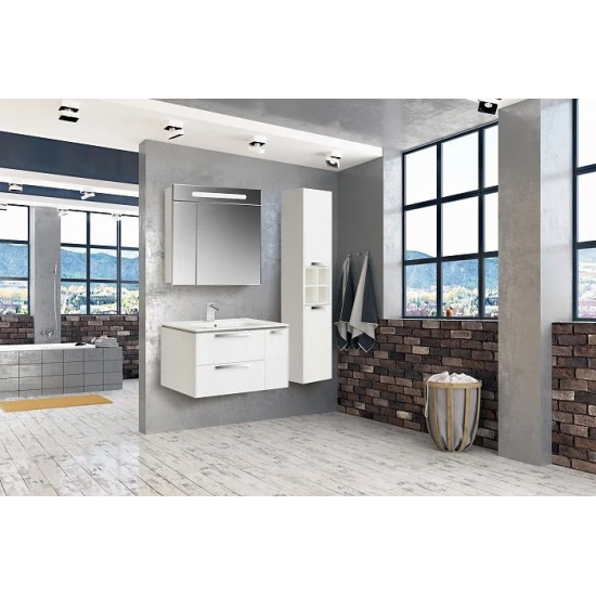 Тумба с раковиной ROCA Lago 80 белый глянец