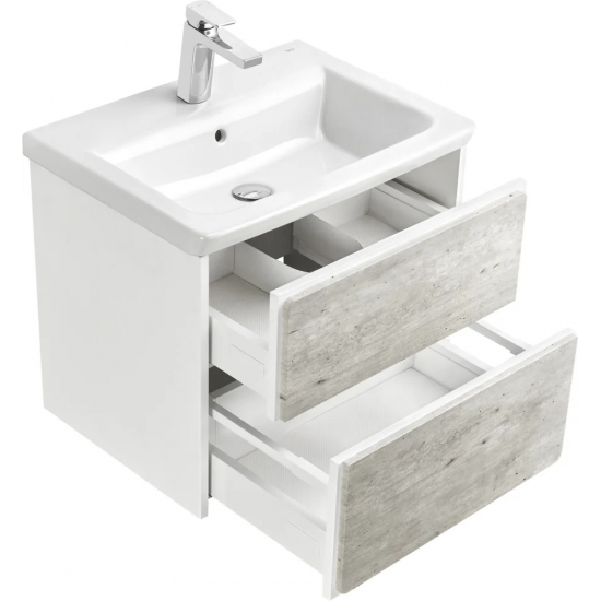 Тумба с раковиной ROCA Ronda 60 белая, бетон