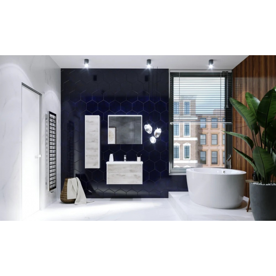 Тумба с раковиной ROCA Ronda 80 белая, бетон