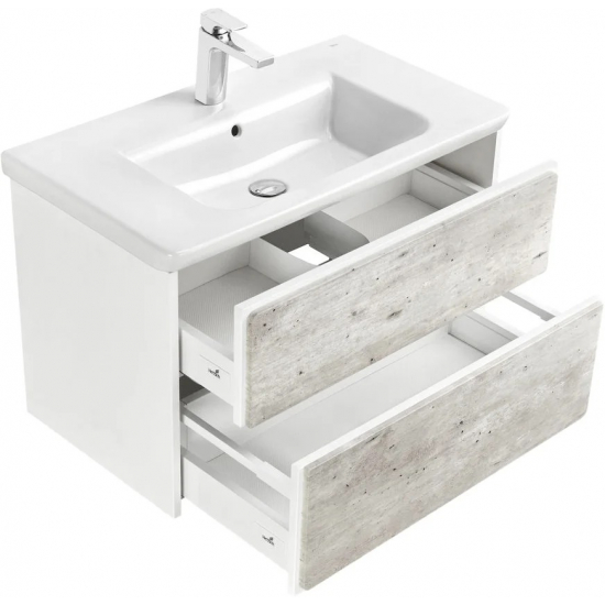 Тумба с раковиной ROCA Ronda 80 белая, бетон