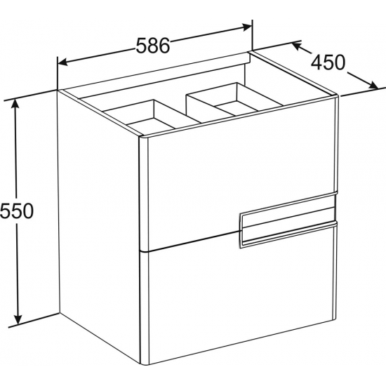 Тумба с раковиной ROCA Victoria Nord Ice Edition 60 белая