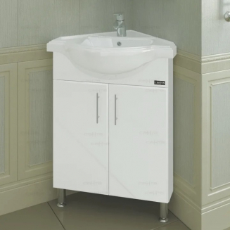 Тумба с раковиной САНТА Аврора 60 угловая