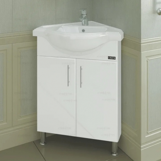 Тумба с раковиной САНТА Аврора 60 угловая