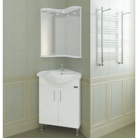 Тумба с раковиной САНТА Аврора 60 угловая