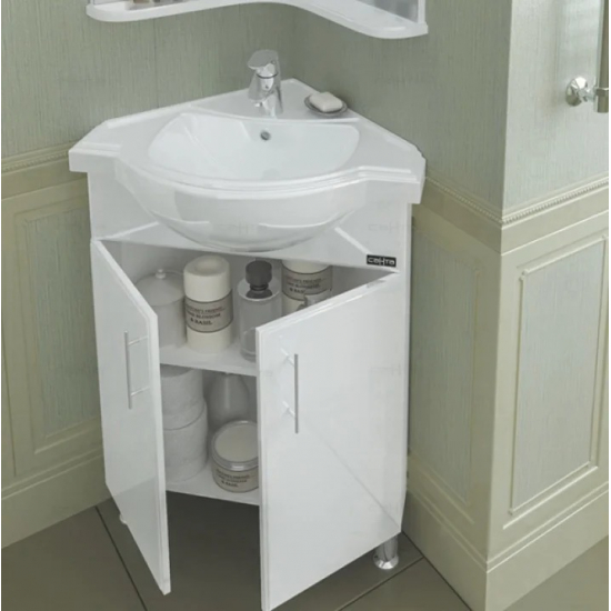 Тумба с раковиной САНТА Аврора 60 угловая