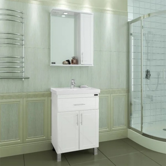 Тумба с раковиной САНТА Дублин 60 с 1 ящиком