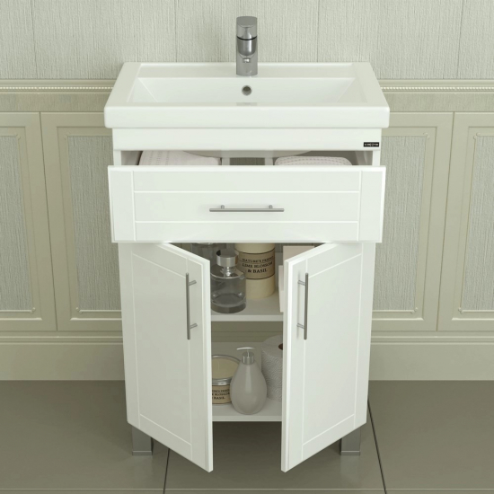 Тумба с раковиной САНТА Дублин 60 с 1 ящиком