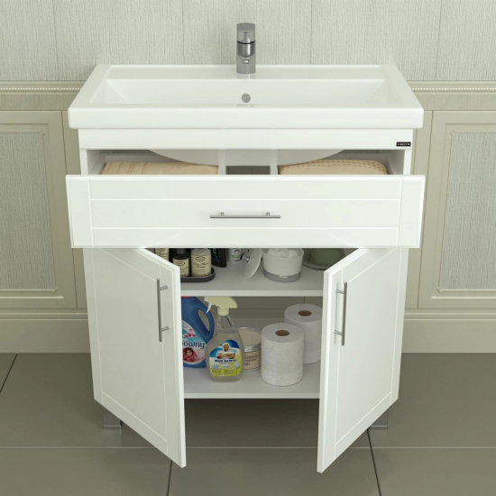 Тумба с раковиной САНТА Дублин 80 с 1 ящиком