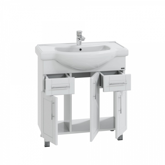 Тумба с раковиной САНТА Дублин 80 с 2 ящиками