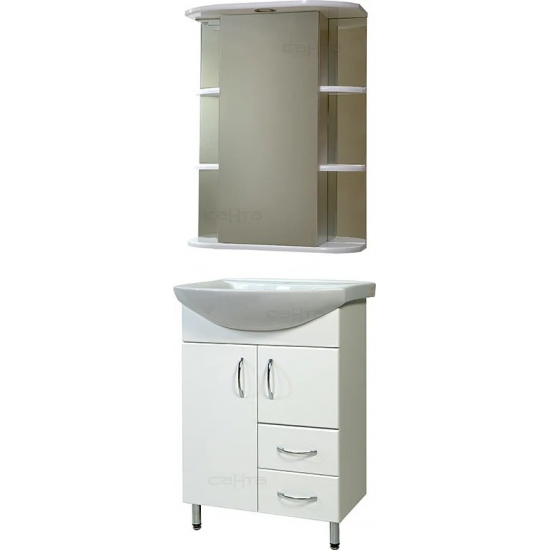 Тумба с раковиной САНТА Грация 60 2 двери, 2 ящика
