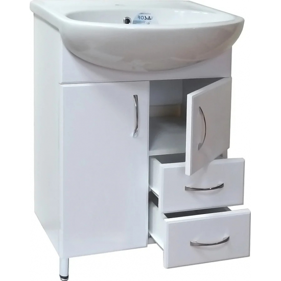 Тумба с раковиной САНТА Грация 60 2 двери, 2 ящика