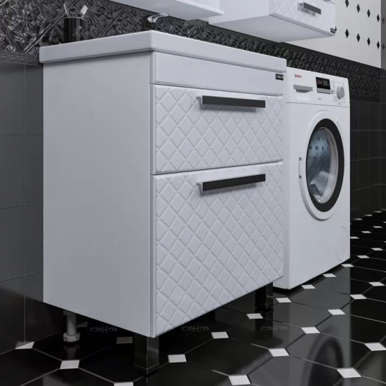 Тумба с раковиной САНТА Калипсо NEW 70 напольная 2 ящика