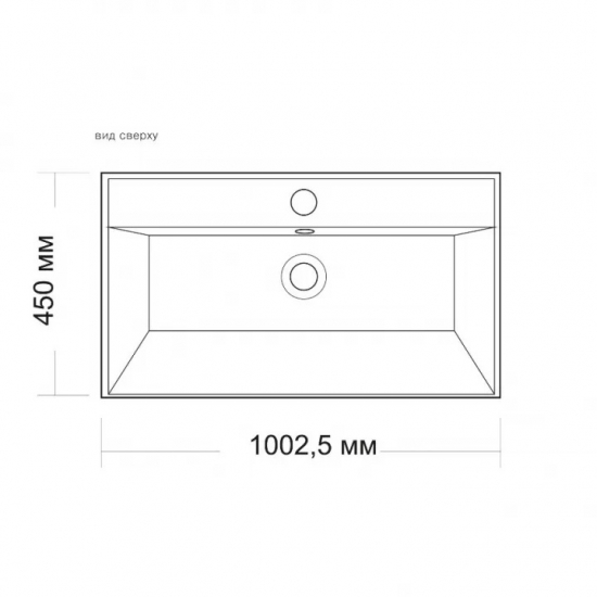 Тумба с раковиной САНТА Лондон 100 напольная, 3 двери, раковина Классик 100
