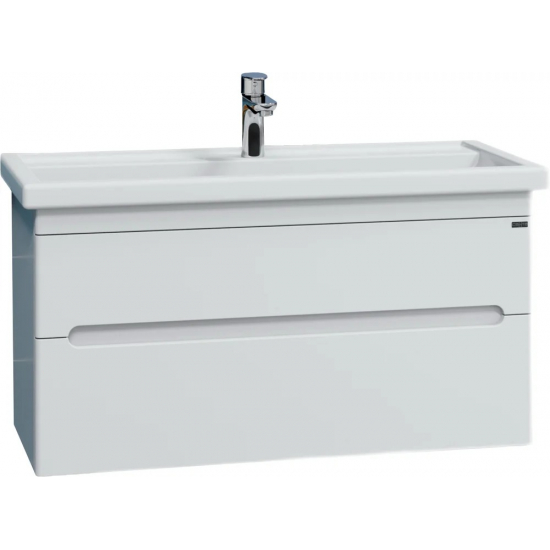 Тумба с раковиной САНТА Лондон 100 подвесная, 2 ящика, раковина Фостер 100