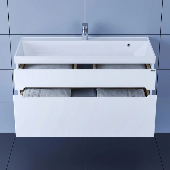 Тумба с раковиной САНТА Лондон 100 подвесная, раковина Классик 100