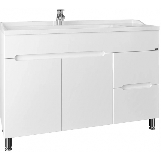 Тумба с раковиной САНТА Лондон 120 напольная, с 2 ящиками, с дверками