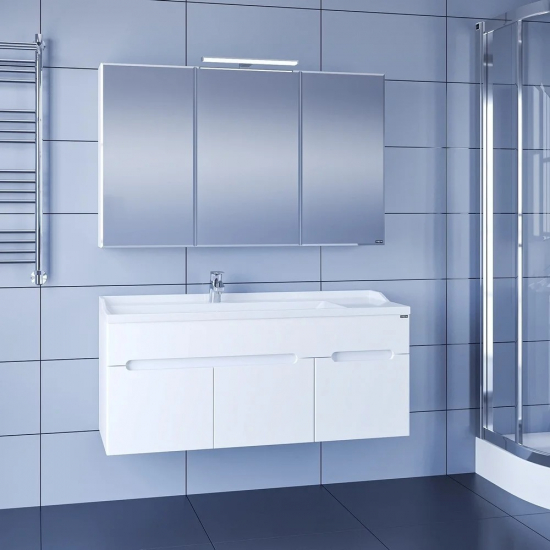 Тумба с раковиной САНТА Лондон 120 подвесная, с ящиком, с дверками