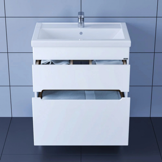 Тумба с раковиной САНТА Лондон 70 напольная, с ящиками