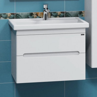 Тумба с раковиной САНТА Лондон 70 подвесная, 2 ящика, раковина Фостер 70