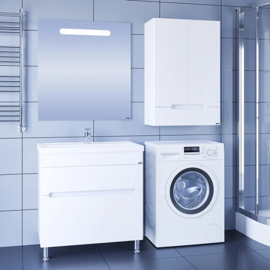 Тумба с раковиной САНТА Лондон 80 напольная, 2 ящика