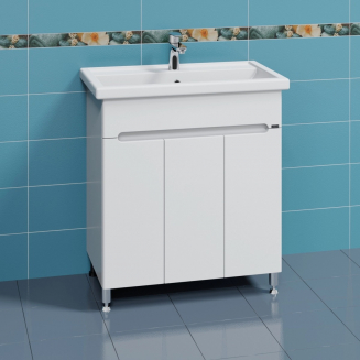 Тумба с раковиной САНТА Лондон 80 напольная, раковина Фостер 80