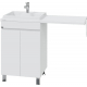 Тумба с раковиной САНТА Марс 48 L левая, напольная, с дверками, для стиральной машины