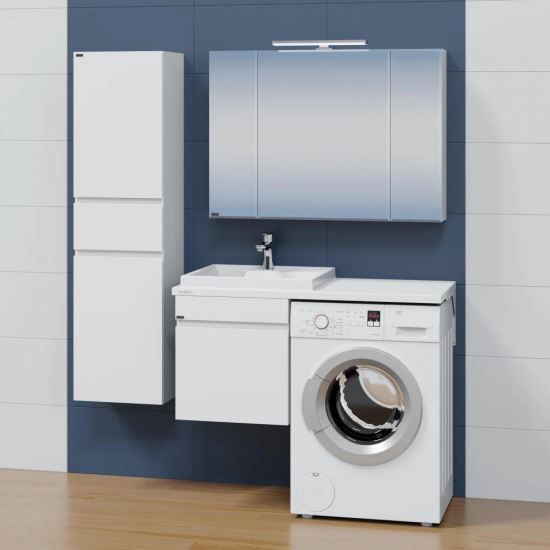 Тумба с раковиной САНТА Марс 48 L левая, подвесная, для стиральной машины