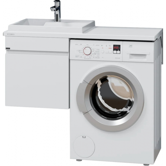 Тумба с раковиной САНТА Марс 48 L левая, подвесная, для стиральной машины