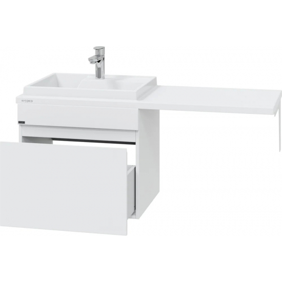 Тумба с раковиной САНТА Марс 59 L левая подвесная, с ящиком, для стиральной машины