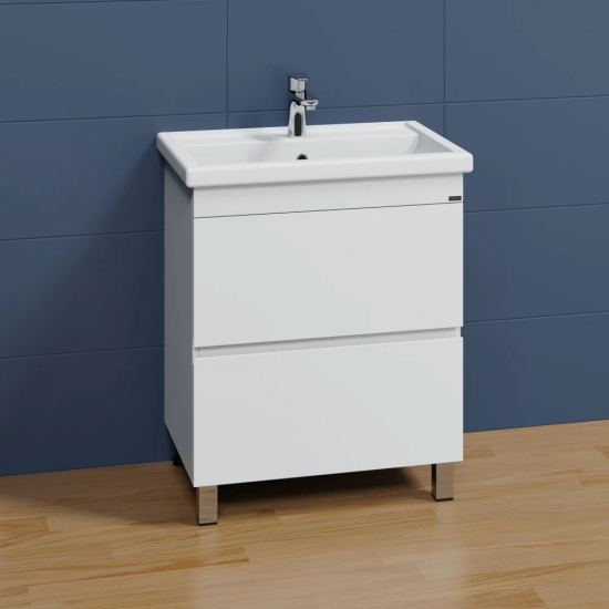 Тумба с раковиной САНТА Марс 70 напольная, с 2 ящиками