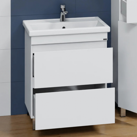 Тумба с раковиной САНТА Марс 70 напольная, с 2 ящиками