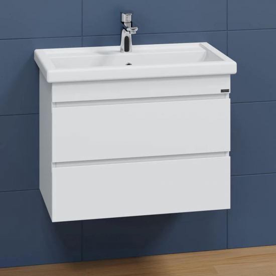 Тумба с раковиной САНТА Марс 70 подвесная, с ящиками