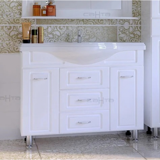 Тумба с раковиной САНТА Монарх 105 белая