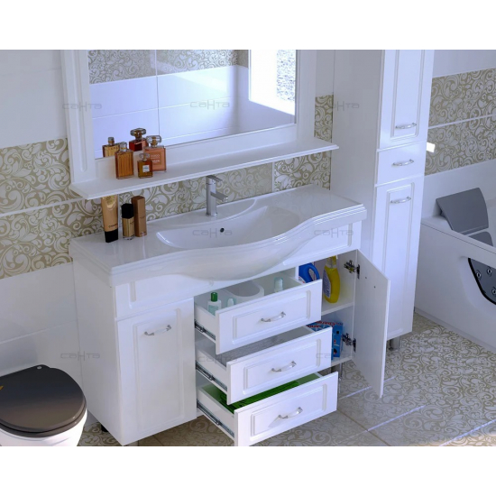 Тумба с раковиной САНТА Монарх 105 белая