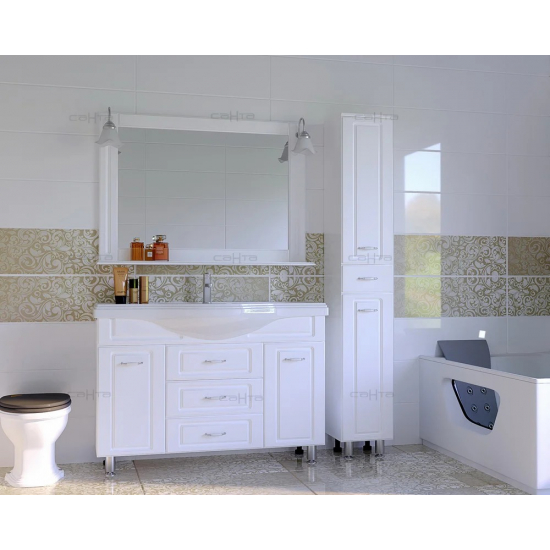 Тумба с раковиной САНТА Монарх 120 белая