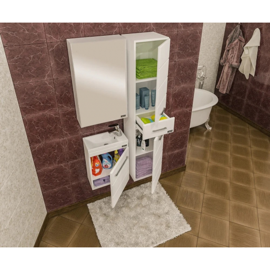 Тумба с раковиной САНТА Омега 40 подвесная, раковина como 40