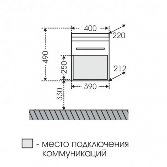 Тумба с раковиной САНТА Омега 40 подвесная, раковина como 40