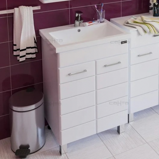 Тумба с раковиной САНТА Омега 60 напольная