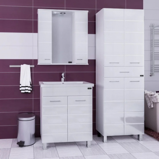 Тумба с раковиной САНТА Омега 70 напольная, 2 дверцы