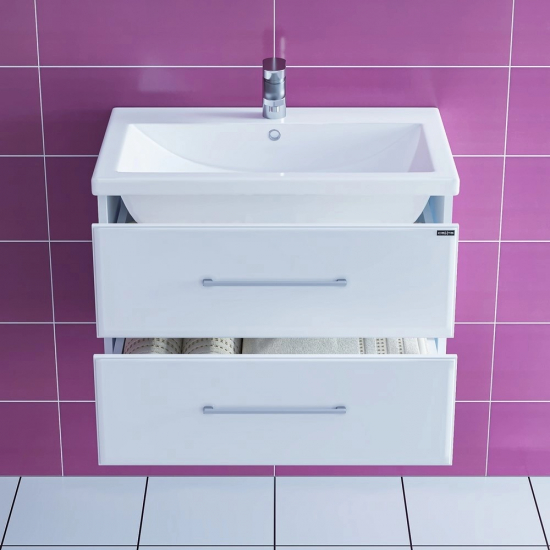 Тумба с раковиной САНТА Омега 70 подвесная