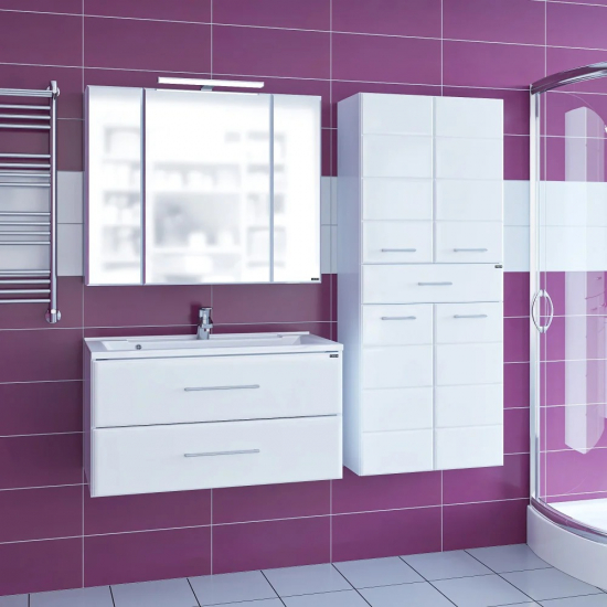 Тумба с раковиной САНТА Омега 90 подвесная, раковина Elen 90