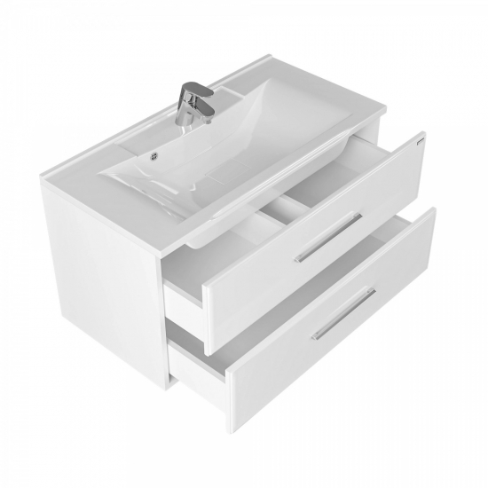 Тумба с раковиной САНТА Омега 90 подвесная, раковина Elen 90