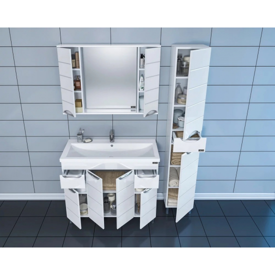 Тумба с раковиной САНТА Родос 100 напольная, раковина Фостер 100