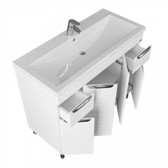 Тумба с раковиной САНТА Родос 100 напольная, раковина Фостер 100