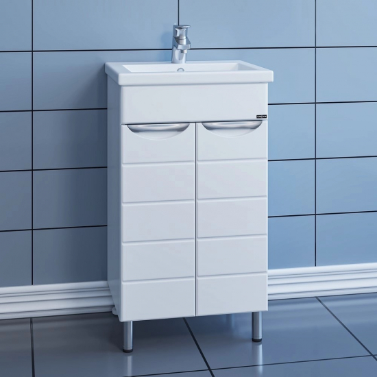 Тумба с раковиной САНТА Родос 50 напольная, раковина Фостер 50