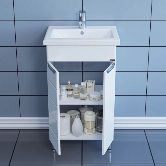 Тумба с раковиной САНТА Родос 50 напольная, раковина Фостер 50