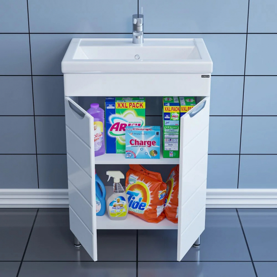 Тумба с раковиной САНТА Родос 60 напольная, раковина Фостер 60