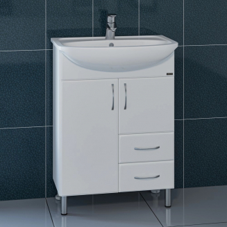 Тумба с раковиной САНТА Сити 60 2 двери 2 ящика