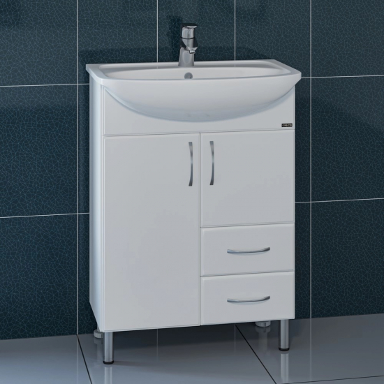 Тумба с раковиной САНТА Сити 60 2 двери 2 ящика