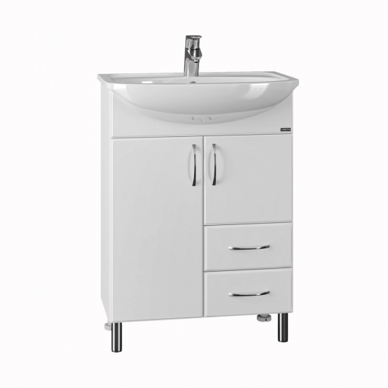 Тумба с раковиной САНТА Сити 60 2 двери 2 ящика